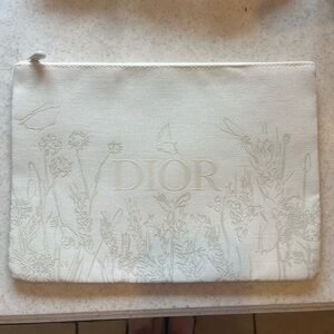 Dior Cream Satin Pouch